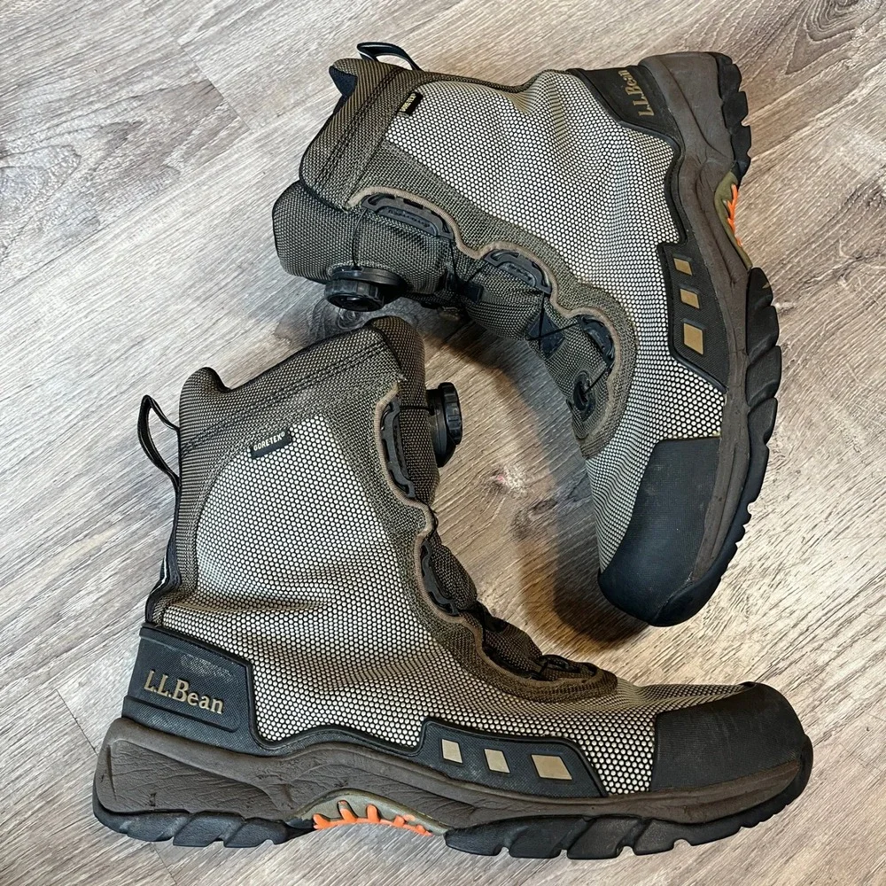 LL Bean Upland Mens 12 Wide BOA GORE-TEX SuperFabric Hiking Boots Brown 0JMC7